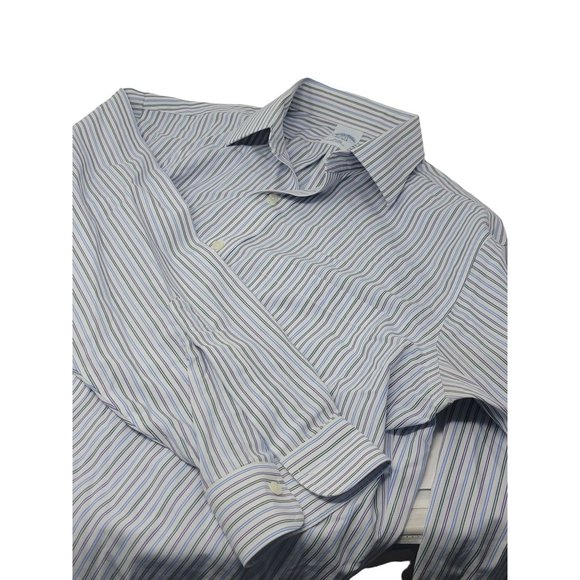 Brooks Brothers 1818‎ Button Down Dress Shirt Long Sleeve Multicolor Size 16-34 - Picture 3 of 5